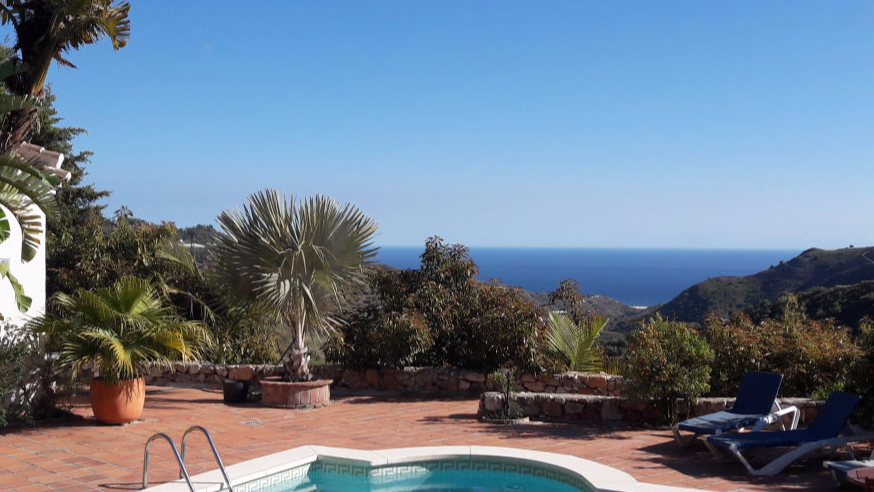 Wakacje w Andaluzji, Competa, Hiszpania wakacyjna willa z basenem,widok na morze
